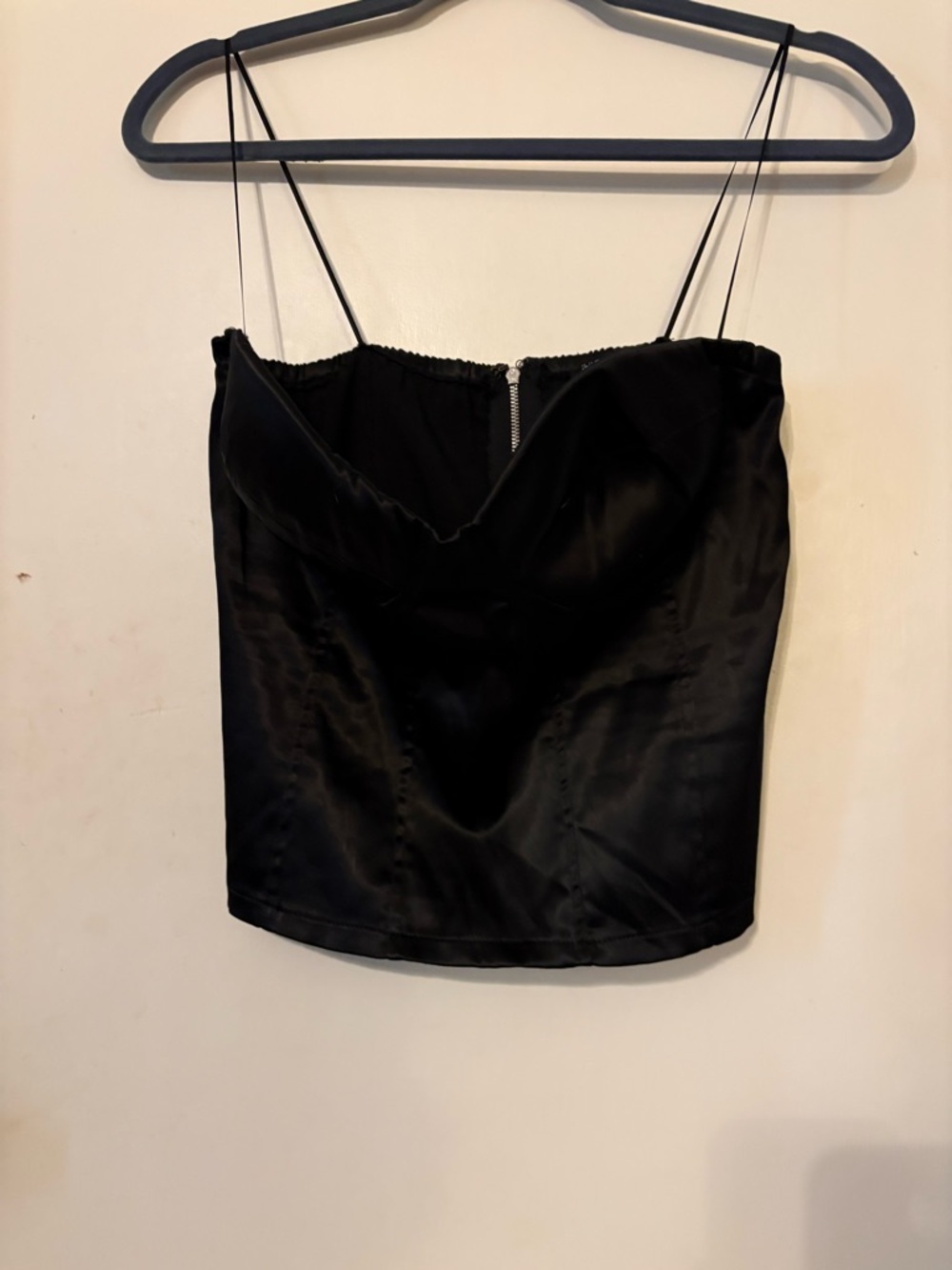 Fashion Nova Black Satin Cowl Neck Camisole